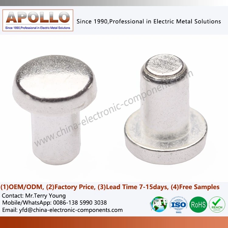 Silver Solid Contact Rivets Silver Solid Contact Rivets